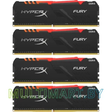Оперативная память HyperX Fury RGB 4x8GB DDR4 PC4-19200 (HX424C15FB3AK4/32)